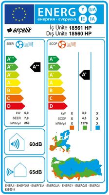 Arçelik 24560 Hp Ultra Hijyen Black 24.000 Btu A++ İnverter Klima