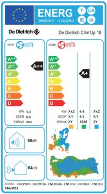 De Dietrich (Montaj Dahil) Clim’Up 18.000 Btu A++ İnverter Klima